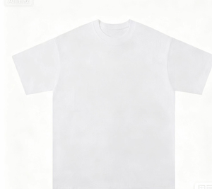 T-shirts 100% coton, surdimensionnés, respirants, en tricot, couleur unie - Product Image 1