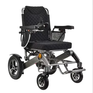Electric Aluminum Alloy Lightweight Foldable Wheelchair For The Disabled Power Folding Wheelchair Walker