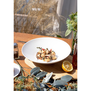 Miglior piatto moderno 28cm Blanc Pasta personalizzabile piatto ovale zuppa con servizio per alberghi e matrimoni - Product Image 1