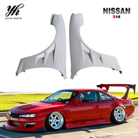 Nouveau garde-boue avant en fibre de verre, ajustement parfait +30mm pour FRP 1997-1998 S14 Kouki S14A (modèle tardif) style BN, fabriqué en Chine