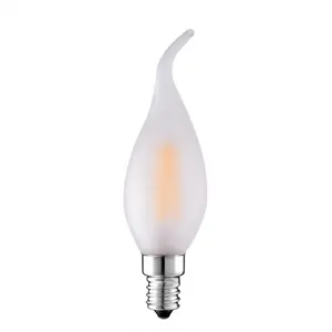 Heiße Verkäufe weiß gefrostet E12 E14 4W C35 LED Filament Flame Candle Bulb
