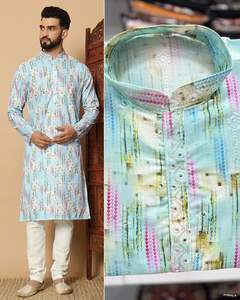 Heavy Quality <b>Men</b> Kurta Pajama for <b>Festival</b> Season Full Sleeve Traditional Outfit Available at Inexpensive Price for Bulk Export - Product Image 6