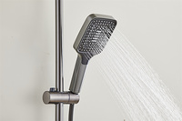 Ensemble de douche thermostatique chaud/froid en laiton et céramique, monocommande, affichage numérique, système intelligent, fixation murale, jets de massage, pluie douce, fonction pause