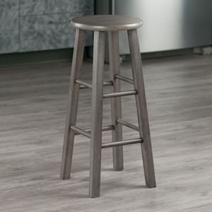 Tabouret de bar moderne rustique en bois gris huître pour bar à domicile, hôtel, salon, chambre à coucher, meubles de style détente - Product Image 2