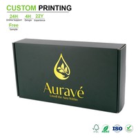 Caixa de Envio de Papelão Corrugado Luxuosa, Resistente, Reutilizável e Impermeável com Acabamento Texturizado de Controle de Qualidade Personalizado e Revestimento UV