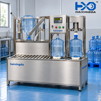 Machine semi-automatique 3-en-1 industrielle de lavage, remplissage et bouchage de bouteilles de 5 gallons pour ateliers d'eau en fût et usines de purification