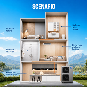 Bomba de Calor Aire-Agua Nulite R290 Erp A+++ con Tecnología EVI OEM&ODM para Familias Europeas, Bomba de Calor Monobloque DC R290 - Product Image 5
