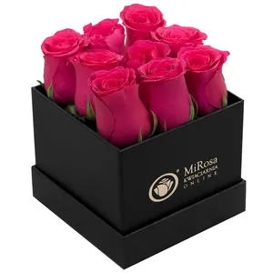 Cajas de papel personalizadas Scatola imballage Fiori, embalaje individual de rosas para regalo de lujo, embalaje de flores, cartón de lujo