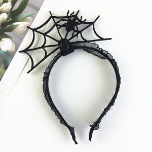 Bandeau de farce d'<span class=keywords><strong>Halloween</strong></span> avec décorations de <span class=keywords><strong>couteau</strong></span> et de toile d'araignée-Bandeau en dentelle à oreilles de chat de petite sorcière - Product Image 5