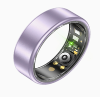 Bague connectée intelligente en alliage d'aluminium à surface mate pour la santé : moniteur de fréquence cardiaque, d'oxygène sanguin, de sommeil et podomètre sportif – Vente en gros