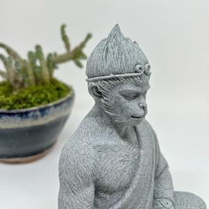 Combattre la victoire bouddha soleil Wukong singe roi singe roi aquarium ornement créatif ciment bouddha Statue minimaliste - Product Image 5