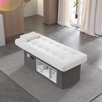 Table de massage électrique de luxe haut de gamme à 4 moteurs, pliable, en bois, avec éponge haute densité, design moderne, pour salon - Vente chaude