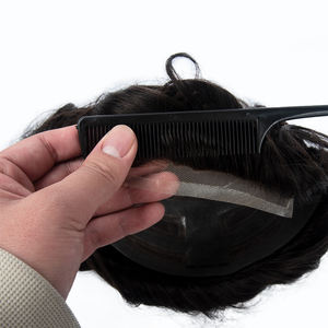 Prothèse capillaire en cheveux humains européens, nœuds invisibles, dentelle HD suisse, ligne de cheveux naturelle, prothèse capillaire frontale en dentelle suisse pour hommes - Product Image 3