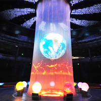 Écran de projection holographique 3D en maille transparente en polyester, 75 % de transmittance, pliable, pour utilisation publicitaire sur scène