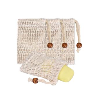 Bolsas de jabón de sisal natural Bolsa de ahorro de jabón de malla exfoliante, 5,5 "x 3,5 - Product Image 4