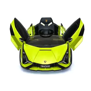 Licence Lambo L'aventador monter sur la voiture pas cher prix kiddie manèges voiture vert bébé batterie voiture 12 V ride sur Jouet Avec Télécommande