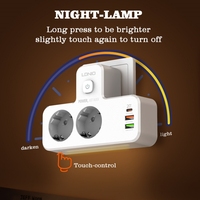 LDNIO SE2337 Nouveau Type C Charge Rapide Bureau 6 Voies Extension Socket Multi UK Power Strip avec Daul Usb
