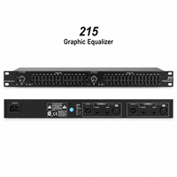 Égaliseur graphique professionnel AOFO 215 1U double 15 bandes, processeur audio stéréo EQ, tension universelle, son actif pour scène et KTV