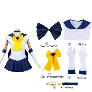 อะนิเมะชุดกะลาสีคอสเพลย์มูนเครื่องแต่งกายอะนิเมะชุดเดรสปาร์ตี้ฮาโลวีนเครื่องแต่งกายสำหรับผู้หญิง JK ชุดโลลิ - Product Image 5