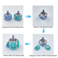 Potentiomètre de manette à effet Hall pour contrôleur PS5 Module de capteur analogique 3D potentiomètres magnétiques pour PS4 pour manette Xbox