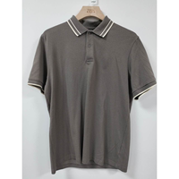 Kaos Polo Pria Khaki Custom Terlaris, Rajutan Kasual Lengan Pendek Musim Panas Anti-Pilling, Logo Bordir Custom