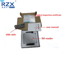 Lector a prueba de agua RZX Lector de tarjetas inteligentes con chip NFC D8 USB ISO14443A/ISO15693 Protocolo 13,56 MHz HF Lector programable RFID de escritorio