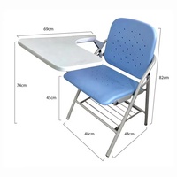 Chaise de bureau pliable simple en plastique avec tablette d'écriture et support pour livre – Vente en gros