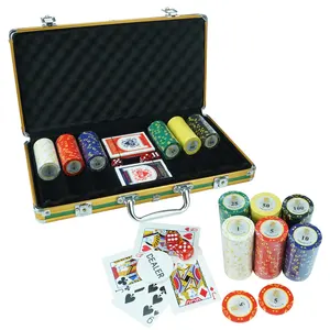 Factory custom 300 poker chips black aluminum case empty box without poker chips for storage poker chips