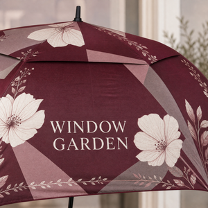 Parapluie de golf floral à double couche, résistant au vent, grande couverture, logo personnalisé, poignée antidérapante pour golfeuses, protection solaire et pluie en extérieur - Product Image 3