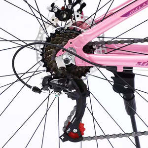 Prix de gros d'usine/OEM, vélo de montagne pour adultes en acier rose à 27 vitesses, 24, 26, 27,5, 29 pouces, pas cher, pour hommes et femmes, fabriqué en Chine - Product Image 4