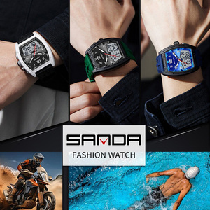 Montre de sport Sanda 6331 pour hommes étudiants, double affichage, étanche, multifonctionnelle, montre électronique de montagne - Product Image 5