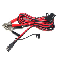 SAE à batterie pince crocodile 12V SAE 2Pin câble de déconnexion rapide SAE à batterie cordon de serrage intégré 3A 5A 10A fusible