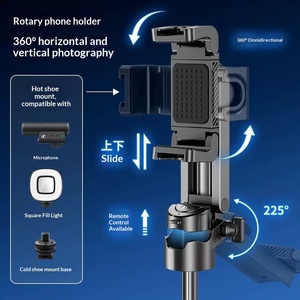 Mini Trípode <span class=keywords><strong>con</strong></span> Soporte para Teléfono P15, <span class=keywords><strong>Palo</strong></span> <span class=keywords><strong>Selfie</strong></span> <span class=keywords><strong>con</strong></span> Control Remoto Inalámbrico, Plegable, Ajustable, Universal para Android <span class=keywords><strong>Xiaomi</strong></span>, para Fotos Diarias - Product Image 4