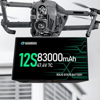 Batterie lithium-ion semi-solide ultra-haute densité 323Wh/kg 83 000mAh 91 000mAh 6S/12S pour applications à voilure fixe/VTOL/EVTOL