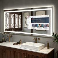 Nouvelle Arrivée 2026 – Enceinte de Salle de Bain Intelligente Android Rectangulaire Moderne avec WiFi, Bluetooth, Anti-buée, Étanche et Écran Tactile