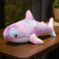 Peluche requin brodée super douce OEM 31cm-50cm, jouet anti-stress, décoration de chambre, jouet en peluche rembourré en coton PP