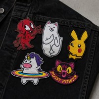 Patchs brodés 3D personnalisés à coudre, motifs animaux de dessin animé, appliques mignonnes à thermocoller, badges pour vêtements, chapeaux, vestes, mode