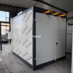 Equipo de pintura de recubrimiento en polvo de calefacción eléctrica certificado CE de Ailin puertas de horno de recubrimiento en polvo en ambos lados con rieles superiores - Product Image 3