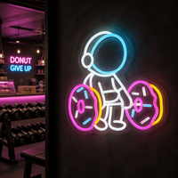 Headset Gaming Lampu LED Neon Sign 3D Akrilik Seni Dinding yang Dapat Disesuaikan untuk Dekorasi Ruang Game