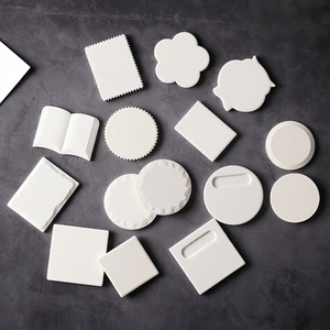 Vendita all'ingrosso souvenir magneti frigo quadrati rotondi in ceramica su misura in bianco in ceramica magneti frigo non rivestiti per la stampa UV - Product Image 5