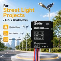 Contrôleur solaire Sukite Consistent PWM 3238 3.2V 40W 20A avec capteur de lumière intégré pour projet d'éclairage public extérieur