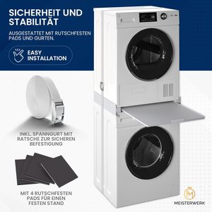 Kit Universal de Apilamiento para Lavadora y Secadora, Estructura Metálica, Venta al por Mayor, Soporte Entre Lavadora y Secadora - Product Image 4