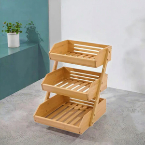 Panier à <span class=keywords><strong>fruits</strong></span> en bambou multifonctionnel et écologique à 3 niveaux, plateaux <span class=keywords><strong>de</strong></span> rangement pliables pour <span class=keywords><strong>fruits</strong></span>, <span class=keywords><strong>grand</strong></span> format - Product Image 3