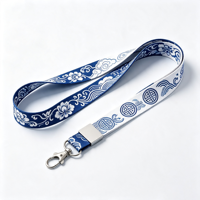 Lanière personnalisée par sublimation pour usine, avec logo sur mesure, en polyester, porte-clés et porte-badge d'identification
