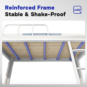 Lit superposé en métal moderne en acier épaissi robuste, double sur double, pour dortoir d'étudiant, chambre à coucher, <span class=keywords><strong>appartement</strong></span> - Product Image 4