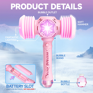 Bong Bóng Cây Đũa Phép Máy Bong Bóng Với Đèn LED & Âm Thanh Đồ Chơi Tự Động Bong Bóng Búa Quà Tặng Chàng Trai Cô Gái Cho Ngoài Trời Vườn - Product Image 4