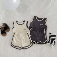1 Pcs Private Label Einfarbiges Outfit Sommer Neugeborenes Kleinkind Jungen Jungen Mädchen Kleidung Ärmellose Shorts Baby Neutrales Outfit