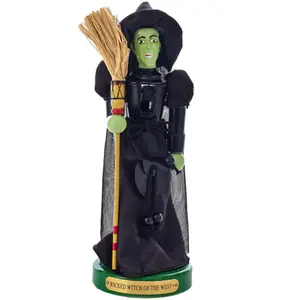 Benutzer definierte Ferienhaus Dekor Harz stehend Green Wicked Witch Figur Nussknacker