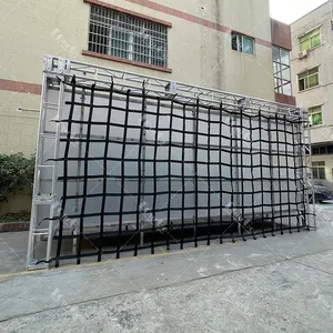 Mur de saut d'araignée d'obstacles de guerrier ninja personnalisé avec filet de cargaison d'escalade