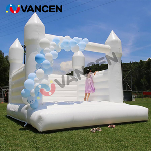 Alquiler de fiesta comercial White Bouncer Jumper Inflable Moon Jumping Castillo hinchable White Bounce House - Product Image 4